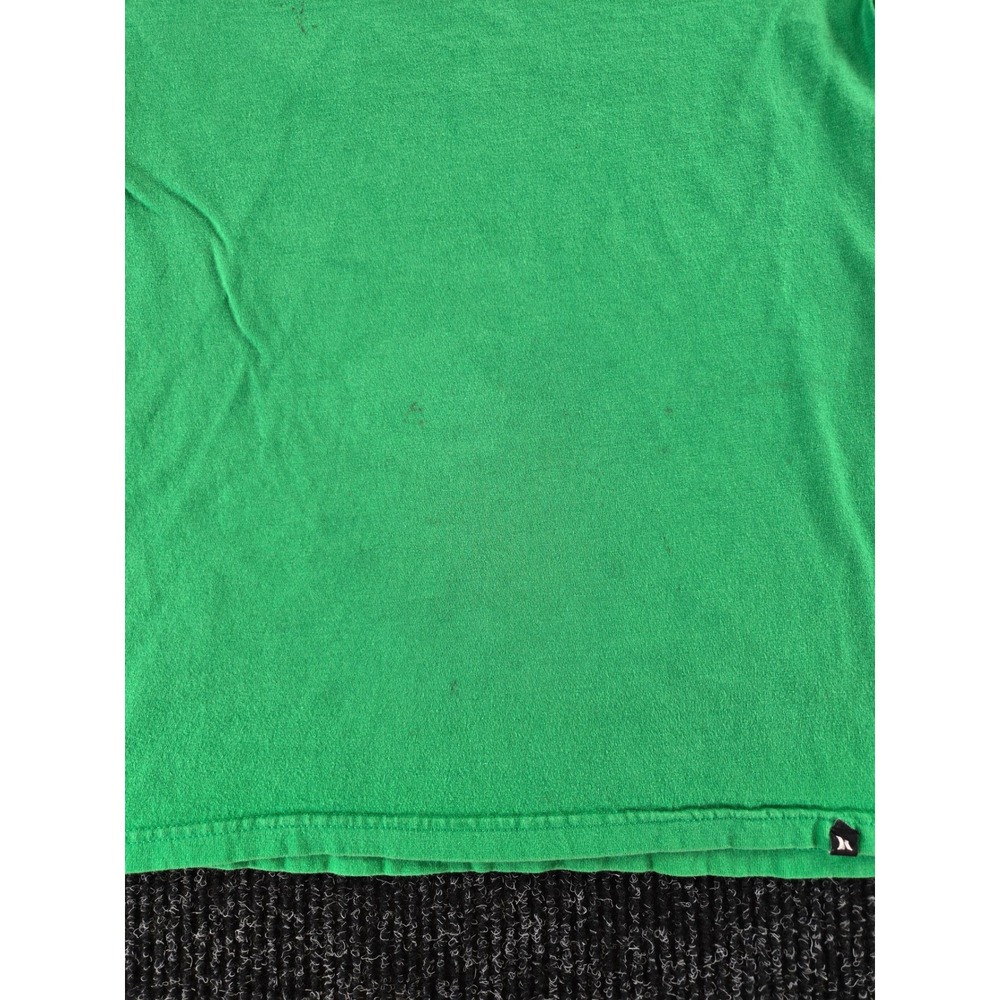 Hurley Mens Las Vegas NV Graphic T-Shirt Green Large Short Sleeve Cotton Tee - Picture 4 of 10